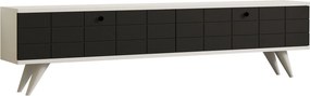 Έπιπλο Τηλεόρασης Ανθρακί / Λευκό AZEFA 160x25x35