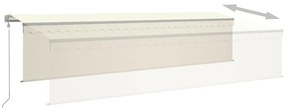 vidaXL Τέντα Αυτόματη με Σκίαστρο/LED/Αισθητήρα Ανέμου Κρεμ 6 x 3 μ.