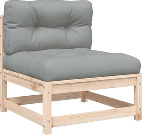 vidaXL Καναπές Κήπου Χωρίς Μπράτσα με Μαξιλάρια και Υποπόδιο