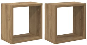 vidaXL Ράφια Τοίχου Καρυδιά MDF 26 x 15 x 26 εκ. Τοποθέτηση στον τοίχο