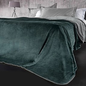 Κουβέρτα Velvet (Σετ 2τμχ) Emerald Guy Laroche Μονό 160x220cm 100% Βαμβακερή Φανέλα