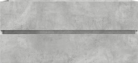 vidaXL Ντουλάπι Νιπτήρα Γκρι Σκυροδέματος 100x38,5x45 εκ. Επεξ. Ξύλο