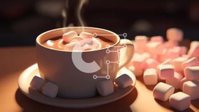 Intra Συλλεκτικό Ξύλινο Παζλ Plywood  4mm - Ζεστό κακάο με Marshmallows και καραμέλα Σε Ξύλινο Κουτί - Διαστάσεις: 10x10 cm – 25 κομμάτια