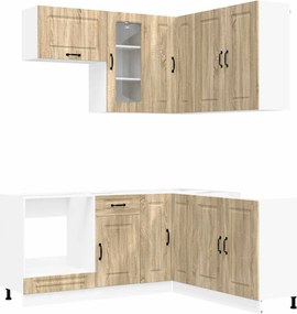 vidaXL Μονάδα κουζίνας KALMAR 8 pcs Sonoma Δρυς Επεξεργασμένο Ξύλο