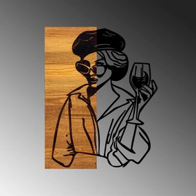 Decorative Wooden Wall Accessory Woman 2 Black
Light Walnut