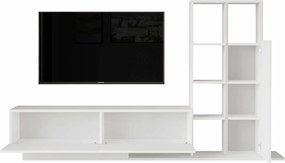 Έπιπλο Τηλεόρασης Λευκό DRIE 201.2x29.5x123.6