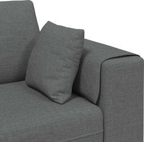 vidaXL Καναπές με μαξιλάρι 3 pcs Σκούρο Γκρι ύφασμα