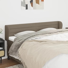 Κεφαλάρι με Πτερύγια Taupe 163x23x78/88 εκ. Υφασμάτινο - Μπεζ-Γκρι
