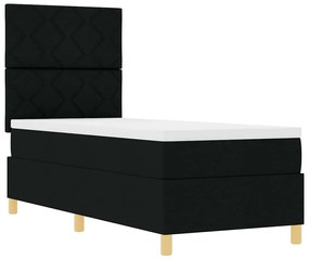 vidaXL Κρεβάτι με ελατήρια με στρώμα Μαύρο 80 x 200 cm ύφασμα