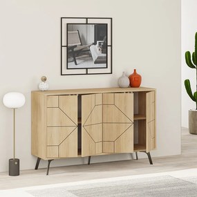 Μπουφές Dune Megapap χρώμα φυσικό οξιάς 123x35x77,4εκ.