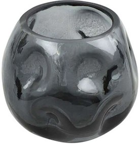 Κηροπήγιο 013.797323 8x6cm Grey Glass