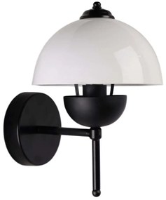 Φωτιστικό Τοίχου - Απλίκα 534LUN6842 20x24x32cm 1xE27 40W White-Black Opviq