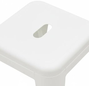 Σκαμπό Utopia pakoworld μέταλλο σε λευκή ματ απόχρωση 30x30x45εκ