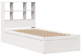 vidaXL Σκελετός Κρεβ. Χωρίς Στρώμα Λευκό 90x190 εκ Μασίφ Πεύκο