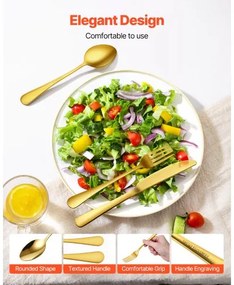 VEVOR 60-Piece Silverware Set Stainless Steel Cutlery Flatware Utensils for 12