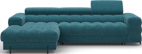 Γωνιακός καναπές Freyia-Petrol-Αριστερή - 285.00Χ181.00Χ93.00cm