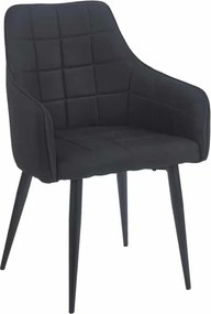 Cameron Black Υφασμα Πολυθρονα Μεταλλικη