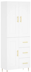 vidaXL Ντουλάπι Λευκό 69,5x34x180 εκ. από Επεξεργασμένο Ξύλο