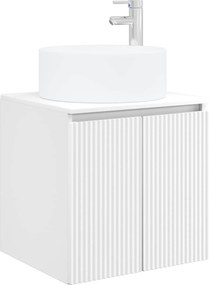 vidaXL Επιτοίχιος νιπτήρας βανίλιας Λευκό 49,5 x 44,5 x 65,5 εκ