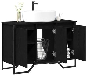 vidaXL Ντουλάπι Λεκάνης Μαύρη Οξυά 91 x 35 x 60 εκ Επεξεργασμένο ξύλο