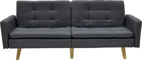Καναπές-κρεβάτι Flexible pakoworld σε ανθρακί ύφασμα 198x87x76εκ
