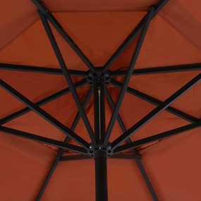 Ομπρέλα Κήπου Τερακότα με Φορητή Βάση - Πορτοκαλί