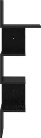 vidaXL Ράφι Τοίχου Επιτοίχιο Μαύρη Δρυς 32 x 21 x 107 cm