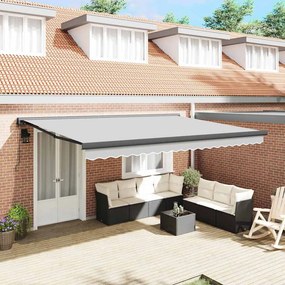 vidaXL Σκελετός Τέντας Ανθρακί 500 x 300 εκ Αλουμίνιο