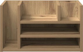 vidaXL Οργανωτής Γραφείου Μαύρη δρυς 44,5 x 24 x 25 εκ