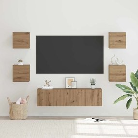 vidaXL Σετ επίπλου τηλεόρασης 6 pcs Artisan Oak Επεξεργασμένο ξύλο