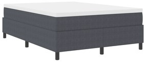 vidaXL Κρεβάτι Box Spring  με Στρώμα σε Σκούρο Γκρι, 140x200 εκ., από βελουτέ ύφασμα.