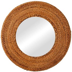 Καθρέπτης Τοίχου Encere 337-000017 Φ70cm Natural Inart Ξύλο