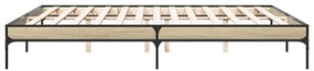 vidaXL Πλαίσιο Κρεβατιού Sonoma Δρυς 200x200 εκ. Επεξ. Ξύλο &amp; Μέταλλο