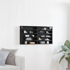 vidaXL Βιτρίνα με ράφι Μαύρη δρυς 100 x 8.5 x 50 cm Επεξεργασμένο ξύλο