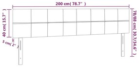 Κεφαλάρια Κρεβατιού 2 τεμ.Αν. Γκρι 100x5x78/88 εκ. Υφασμάτινο - Γκρι