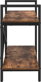 vidaXL Ράφι Βιβλίων Καπνιστό Δρύς 100 x 33,5 x 64 εκ