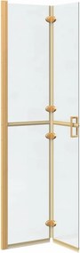 vidaXL Τοίχος Walk-In Ντους Χρυσό 80 x 6,5 x 190 εκ.