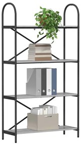 vidaXL Ράφι Βιβλίων Γκρι sonoma 80 x 30 x 146 εκ Επεξεργασμένο ξύλο