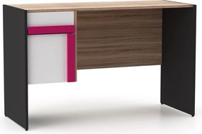 Γραφείο Alex 124x60x76εκ Γραφίτης-Λευκό-Σονόμα TO-ALEXDESK60