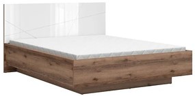 Κρεβάτι Boston CE122, Διπλό, Καφέ, 160x200, Πλαστικοποιημένη μοριοσανίδα, Τάβλες για Κρεβάτι, 170x206x99cm | Epipla1.gr