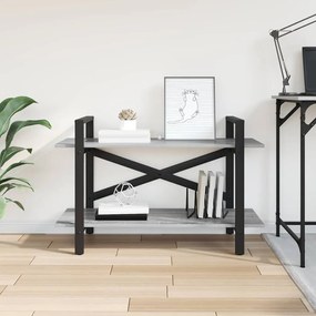 vidaXL Ράφι Βιβλίων Γκρίζο Σονομα 100 x 33,5 x 64 εκ