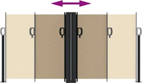 vidaXL Σκίαστρο Πλαϊνό Συρόμενο Μπεζ 120 x 600 εκ.