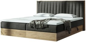 Επενδυμένο κρεβάτι Harmonica-Gkri Skouro-140 x 200