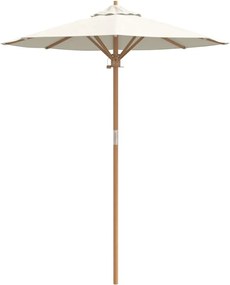 vidaXL Ομπρέλα Κήπου Κρέμες λευκό Ø 270 x 260 εκ Μπαμπού