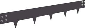 vidaXL Περίγραμμα γκαζόν 30 τμχ. 100 x 15 cm Steel Μαύρο