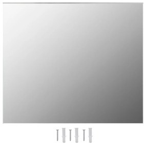Καθρέφτης 80 x 60 εκ. Γυάλινος Χωρίς Πλαίσιο - Ασήμι