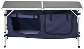 VEVOR Camping Kitchen Table Folding Portable Cook Station 3 Adjustable Heights