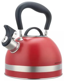 Βραστήρας με σφυρίχτρα Kinghoff KH 1853, 1,8 l, Επαγωγή, Θερμομονωμένη λαβή, Κόκκινο