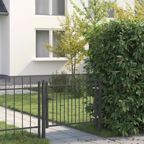 vidaXL Πύλη Φράχτη DRONTEN 100 x 75 cm Κλειδώσιμο Μέταλλο Μαύρο