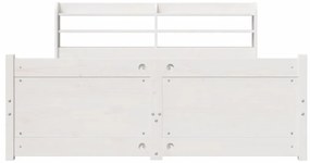 vidaXL Πλαίσιο Κρεβατιού με Κεφαλάρι Λευκό 120x190 εκ. Μασίφ Πεύκου